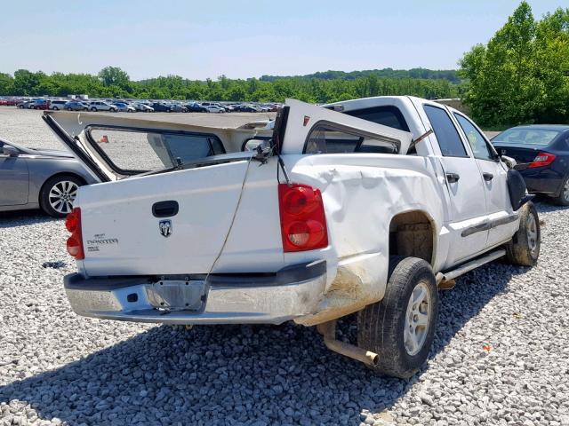 1D7HE48K95S278835 - 2005 DODGE DAKOTA QUA WHITE photo 4