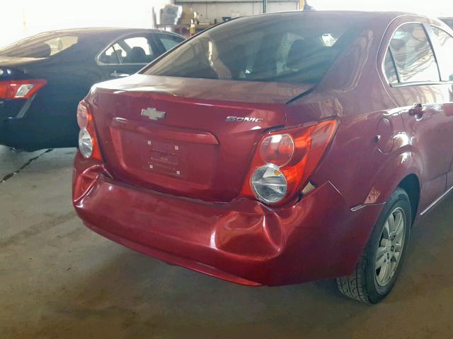 1G1JA5SH0C4124339 - 2012 CHEVROLET SONIC LS BURGUNDY photo 9