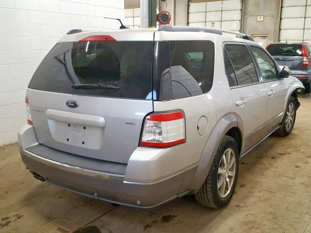 1FMDK02W18GA23766 - 2008 FORD TAURUS X S GRAY photo 4