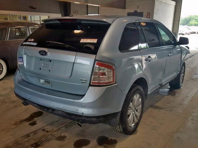 2FMDK48C18BA06638 - 2008 FORD EDGE SEL BLUE photo 4