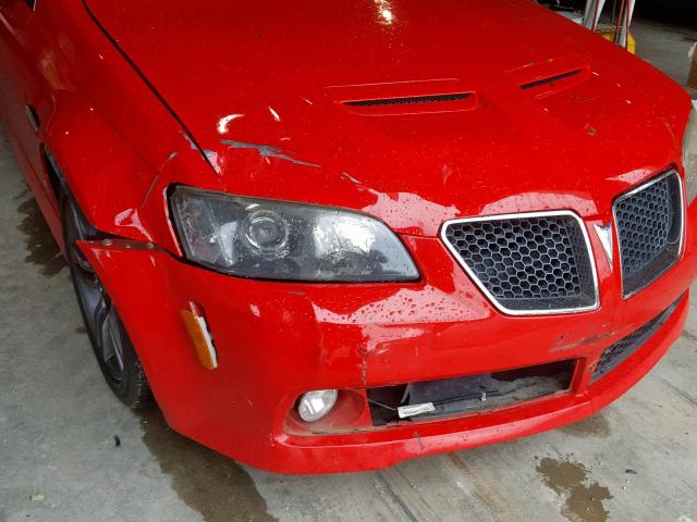 6G2ER57798L988182 - 2008 PONTIAC G8 RED photo 9