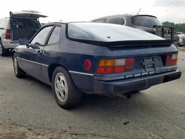 WP0AA092XJN451138 - 1988 PORSCHE 924 S BLUE photo 3