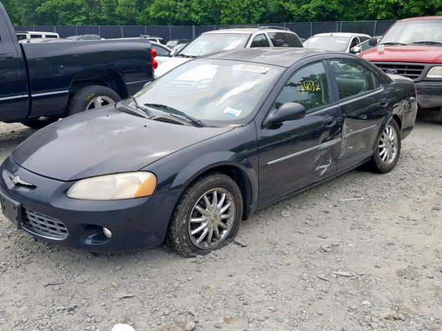 1C3EL56T73N592830 - 2003 CHRYSLER SEBRING LX BLACK photo 2