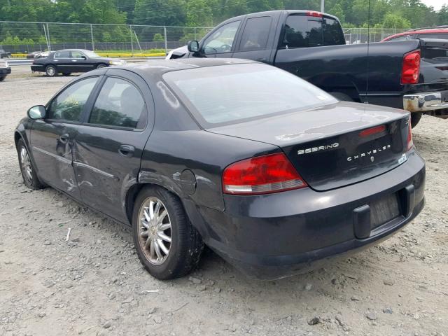 1C3EL56T73N592830 - 2003 CHRYSLER SEBRING LX BLACK photo 3