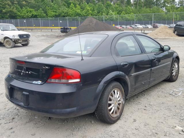 1C3EL56T73N592830 - 2003 CHRYSLER SEBRING LX BLACK photo 4