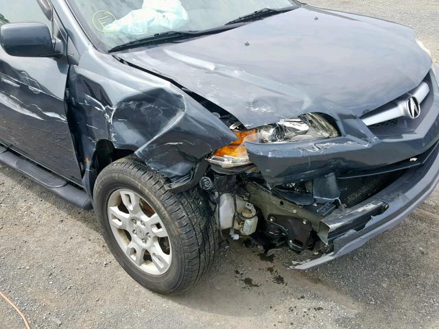 2HNYD18636H508712 - 2006 ACURA MDX TOURIN GRAY photo 9