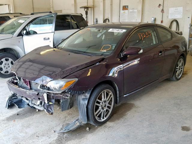 JTKDE167590284583 - 2009 TOYOTA SCION TC BURGUNDY photo 2