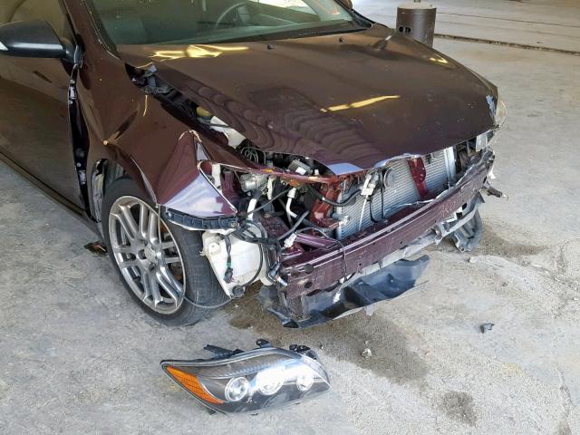 JTKDE167590284583 - 2009 TOYOTA SCION TC BURGUNDY photo 9