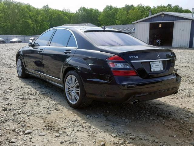 WDDNG71X98A187465 - 2008 MERCEDES-BENZ S 550 BLACK photo 3