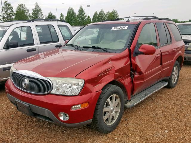 5GADT13S542264869 - 2004 BUICK RAINIER CX RED photo 2