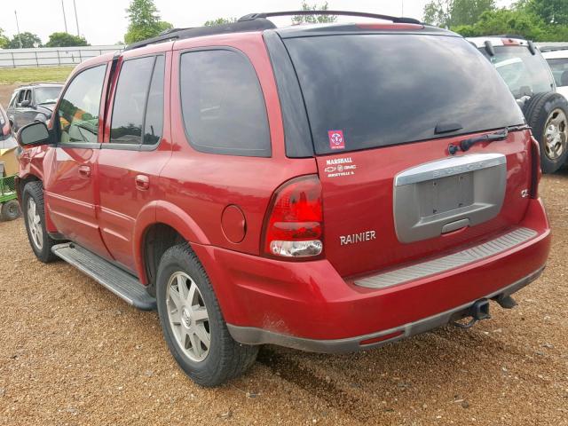 5GADT13S542264869 - 2004 BUICK RAINIER CX RED photo 3