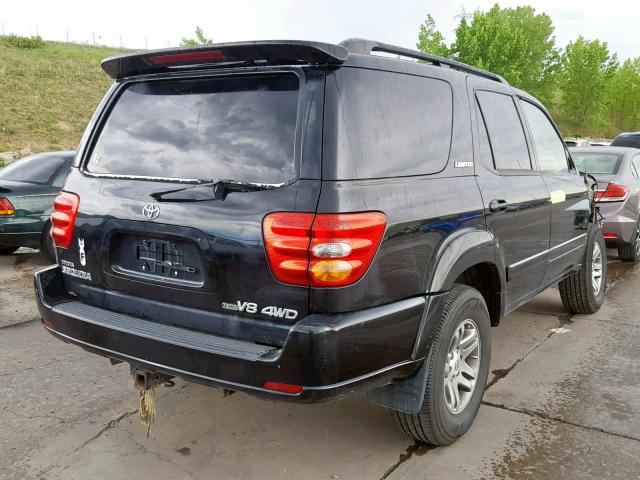 5TDBT48A03S198505 - 2003 TOYOTA SEQUOIA LI BLACK photo 4