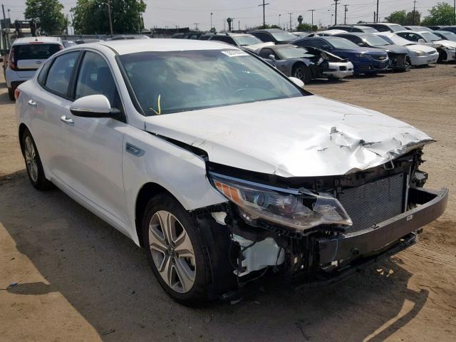 KNAGU4LE9J5023294 - 2018 KIA OPTIMA HYB WHITE photo 1