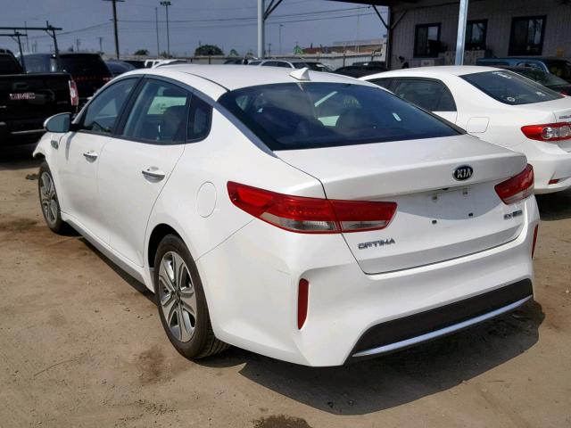 KNAGU4LE9J5023294 - 2018 KIA OPTIMA HYB WHITE photo 3