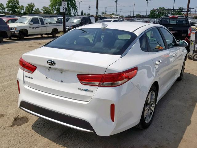 KNAGU4LE9J5023294 - 2018 KIA OPTIMA HYB WHITE photo 4