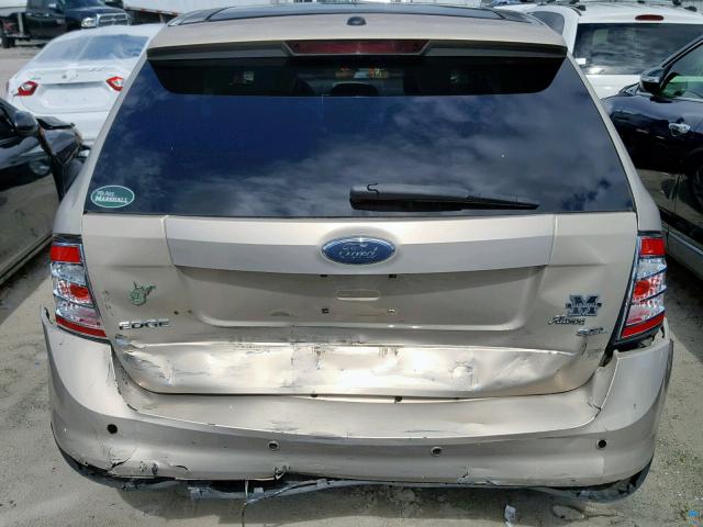 2FMDK38CX7BA87485 - 2007 FORD EDGE SEL TAN photo 9