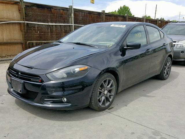 1C3CDFBB9FD406156 - 2015 DODGE DART SXT BLACK photo 2