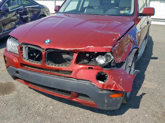 WBXPC93469WJ26014 - 2009 BMW X3 XDRIVE3 RED photo 9