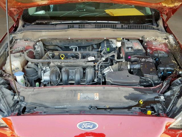 3FA6P0G75HR247864 - 2017 FORD FUSION S BURGUNDY photo 7