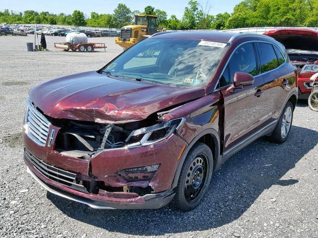 5LMTJ2DH3HUL03292 - 2017 LINCOLN MKC SELECT MAROON photo 2