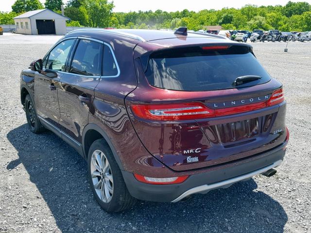 5LMTJ2DH3HUL03292 - 2017 LINCOLN MKC SELECT MAROON photo 3