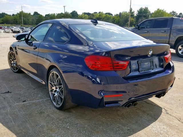 WBS3R9C56GK708212 - 2016 BMW M4 BLUE photo 3