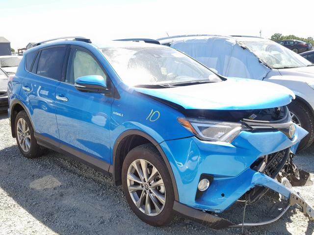 JTMDJREV6JD164595 - 2018 TOYOTA RAV4 HV LI BLUE photo 1