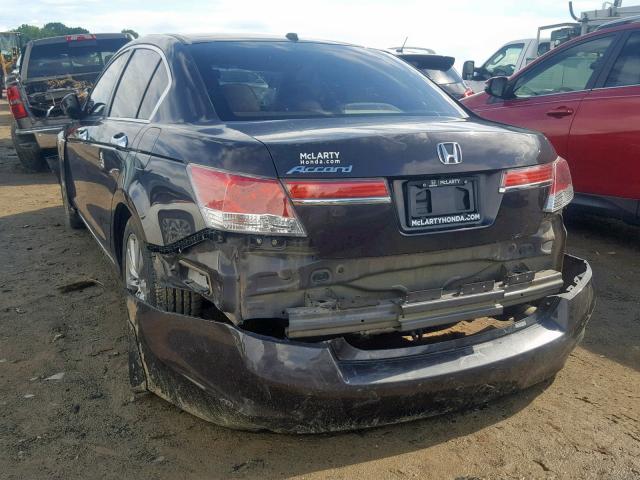 1HGCP2F87BA119793 - 2011 HONDA ACCORD EXL BLACK photo 3