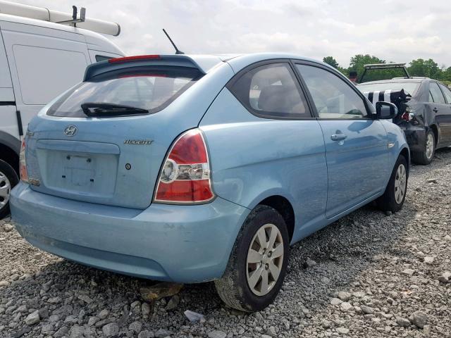 KMHCM3AC5AU169061 - 2010 HYUNDAI ACCENT BLU BLUE photo 4