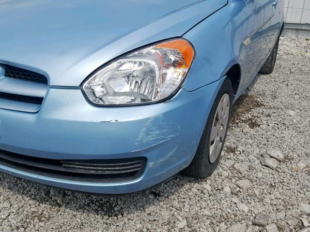 KMHCM3AC5AU169061 - 2010 HYUNDAI ACCENT BLU BLUE photo 9