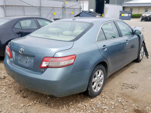 4T4BF3EKXAR055814 - 2010 TOYOTA CAMRY BASE TEAL photo 4