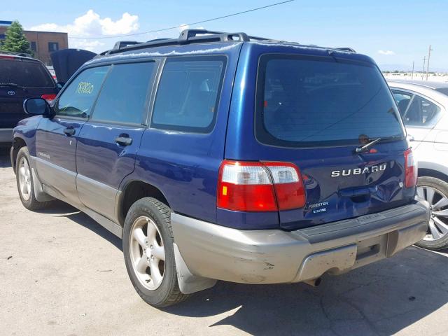 JF1SF65572H713891 - 2002 SUBARU FORESTER S BLUE photo 3