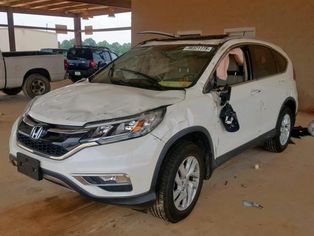 5J6RM4H76GL014749 - 2016 HONDA CR-V EXL WHITE photo 2