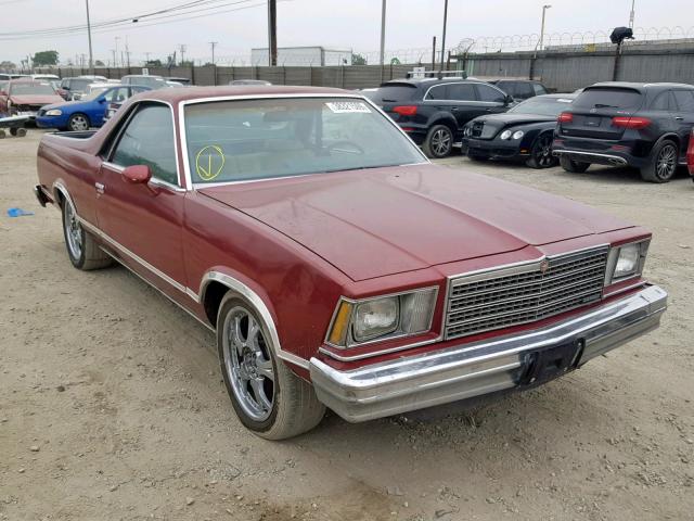 1W80H9Z455949 - 1979 CHEVROLET EL CAMINO BURGUNDY photo 1