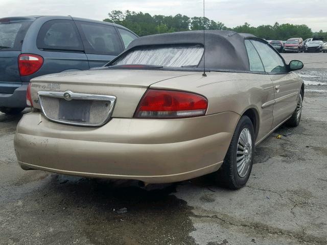 1C3EL45X84N321601 - 2004 CHRYSLER SEBRING LX GOLD photo 4