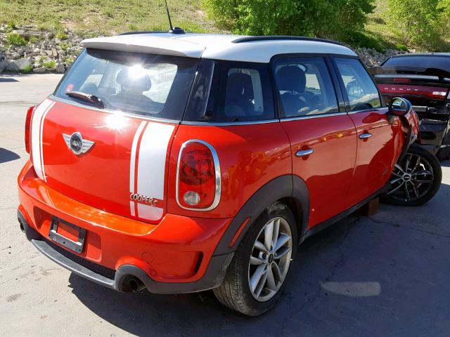 WMWZC5C52BWL53971 - 2011 MINI COOPER S C RED photo 4