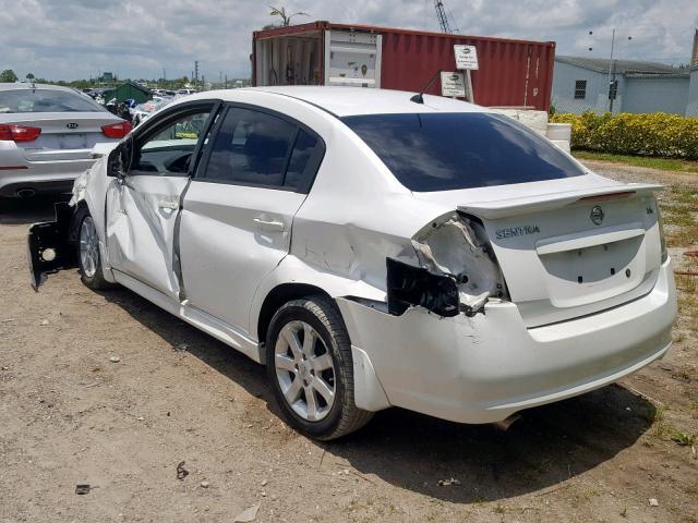 3N1AB6AP7BL709644 - 2011 NISSAN SENTRA 2.0 WHITE photo 3