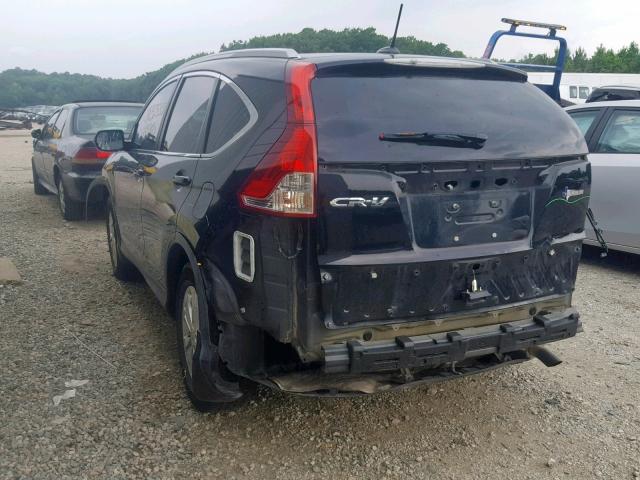 5J6RM3H7XDL033570 - 2013 HONDA CR-V EXL BLACK photo 3