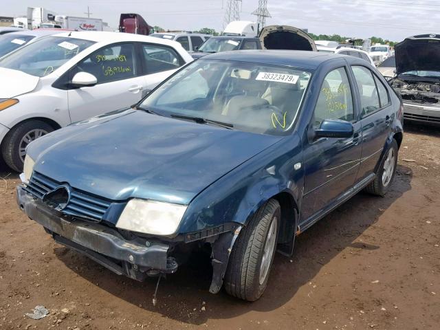 3VWSS29M51M076751 - 2001 VOLKSWAGEN JETTA GLS GREEN photo 2