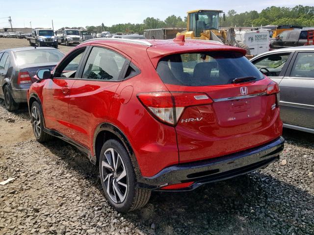 3CZRU6H16KG716180 - 2019 HONDA HR-V SPORT RED photo 3