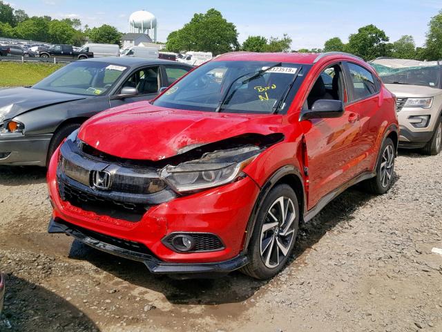 3CZRU6H16KG716180 - 2019 HONDA HR-V SPORT RED photo 9