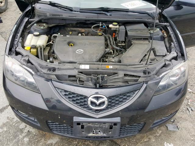 JM1BK32G681118641 - 2008 MAZDA 3 I BLACK photo 7