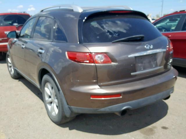 JNRAS08W74X213824 - 2004 INFINITI FX35 BROWN photo 3