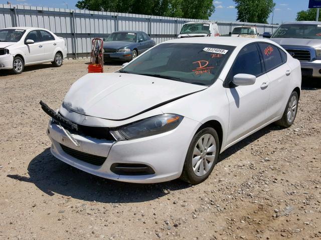 1C3CDFBB6ED702444 - 2014 DODGE DART SXT WHITE photo 2