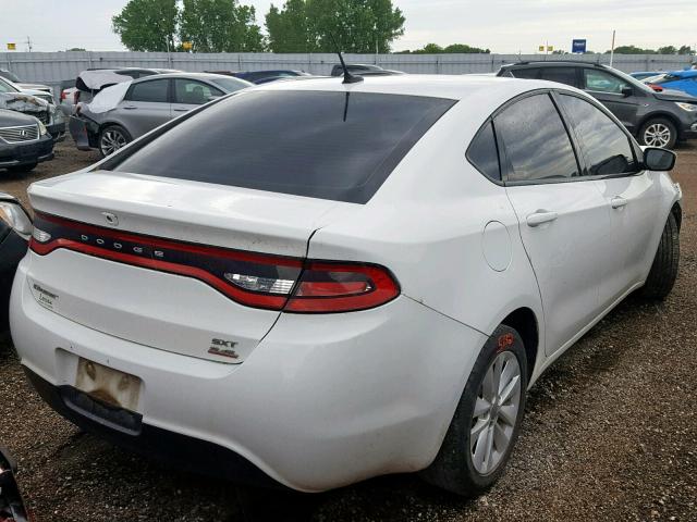 1C3CDFBB6ED702444 - 2014 DODGE DART SXT WHITE photo 4