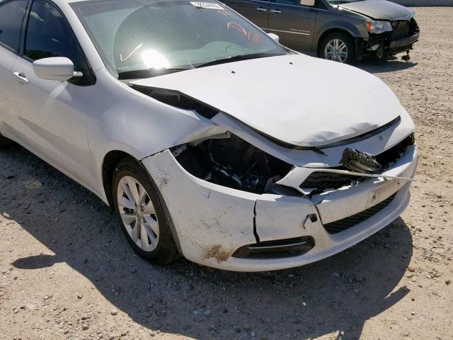 1C3CDFBB6ED702444 - 2014 DODGE DART SXT WHITE photo 9