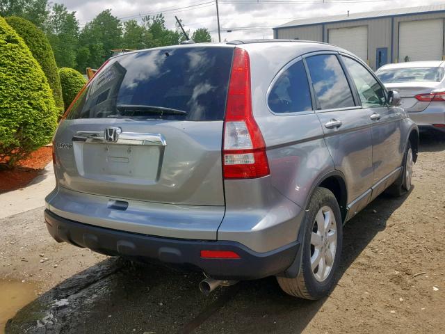 5J6RE48708L019282 - 2008 HONDA CR-V EXL BLUE photo 4