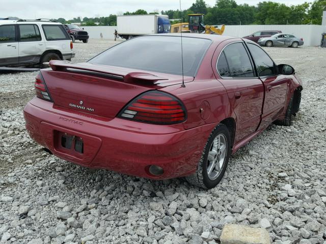 1G2NF52E34C149005 - 2004 PONTIAC GRAND AM S BURGUNDY photo 4