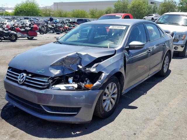 1VWAP7A33CC057648 - 2012 VOLKSWAGEN PASSAT S GRAY photo 2