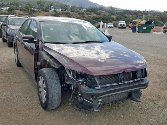 1VWAP7A38DC061096 - 2013 VOLKSWAGEN PASSAT S MAROON photo 1